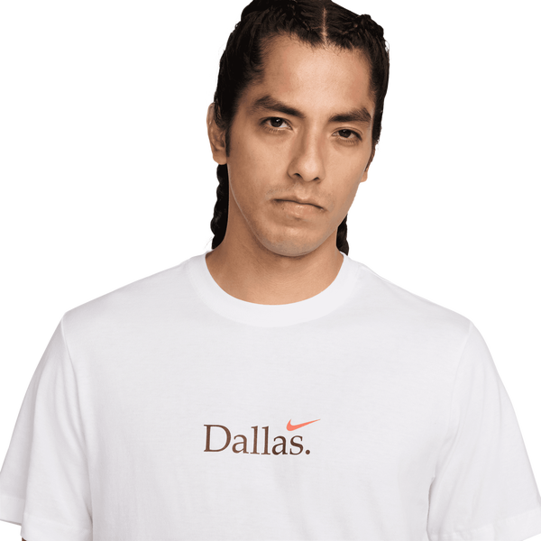Nike Dallas Short Sleeve Crew T-Shirt - Men's - White/Cosmic Clay - Image 3