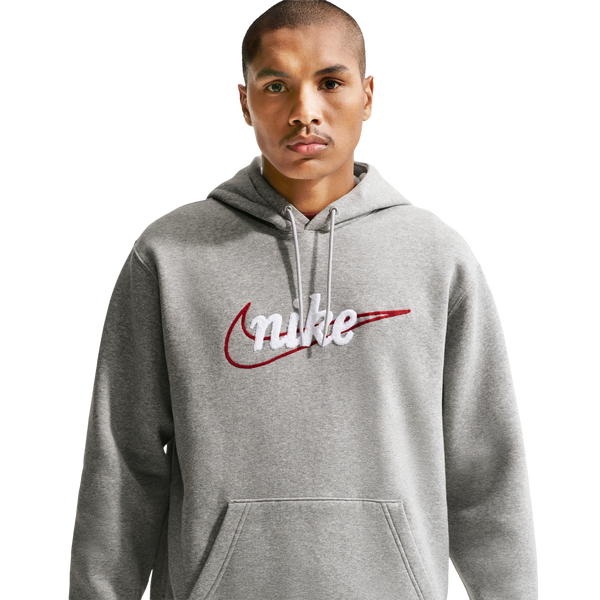 Nike Club BB Hoodie CTB - Men's - Lt Smoke Grey/White/Dk Grey Heather
