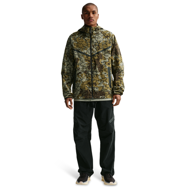 Nike Dri-FIT Tech Woven AOP Full-Zip - Men's - Olive Flak/Black - Image 3