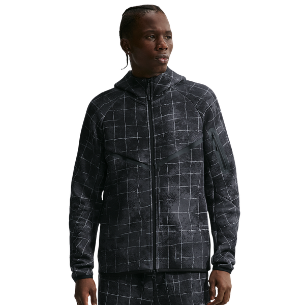 Nike Tech Fleece Full Zip Windrunner Jacket - Men's - Black/Iron Grey
