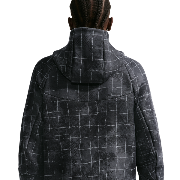 Nike Tech Fleece Full Zip Windrunner Jacket - Men's - Black/Iron Grey - Image 4