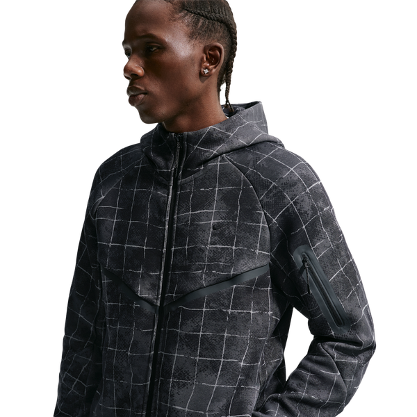 Nike Tech Fleece Full Zip Windrunner Jacket - Men's - Black/Iron Grey - Image 5