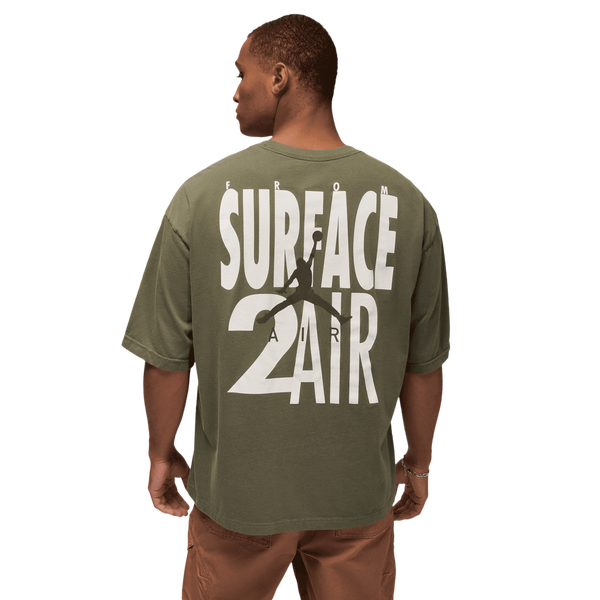 Jordan Brooklyn 2Air Reissue Short Sleeve Crew - Men's - Green/Brown - Image 2