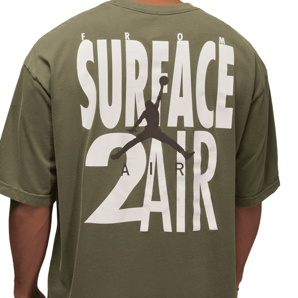 Jordan Brooklyn 2Air Reissue Short Sleeve Crew - Men's - Green/Brown - Image 4