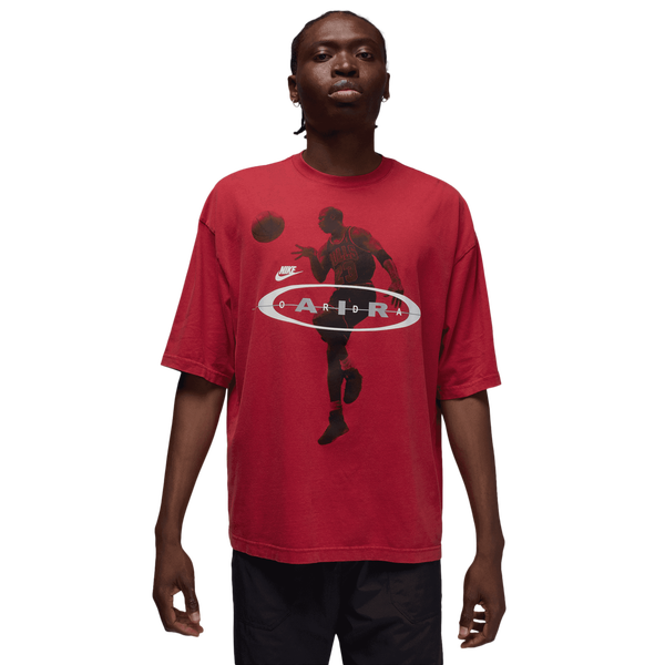 Jordan Brooklyn 2Air Reissue Short Sleeve Crew - Men's - Red/Black