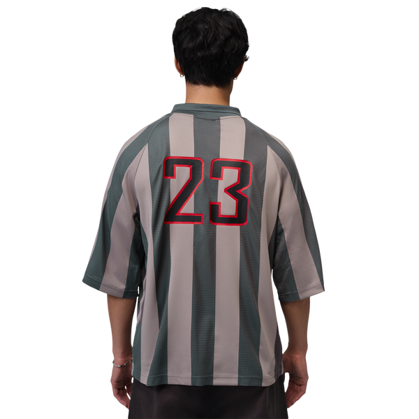Jordan Brooklyn Terrace Short Sleeve Top - Men's - Enigma Stone/University Red/Iron Grey - Image 2