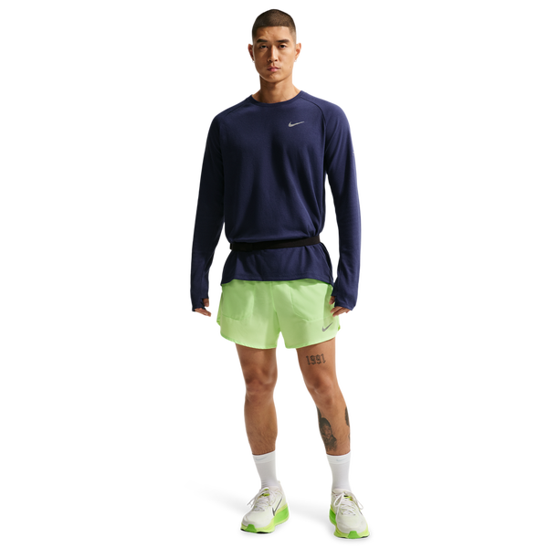 Nike Dri-FIT Stride 5in Brief-Lined Shorts - Men's - Lime Blast/Reflective Silver - Image 3