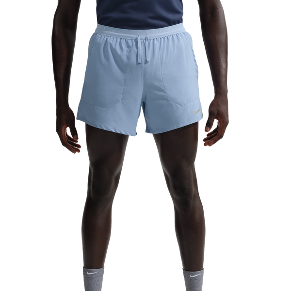 Nike Dri-FIT Stride 5in Brief-Lined Shorts - Men's - Work Blue/Reflective Silver