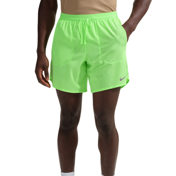 Nike Dri-FIT Stride 7in Brief-Lined Shorts - Men's - Lime Blast/Reflective Silver