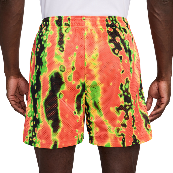 Nike Dri-FIT 5 Inch Mesh Print Shorts - Men's - Turf Orange/Pale Ivory - Image 2