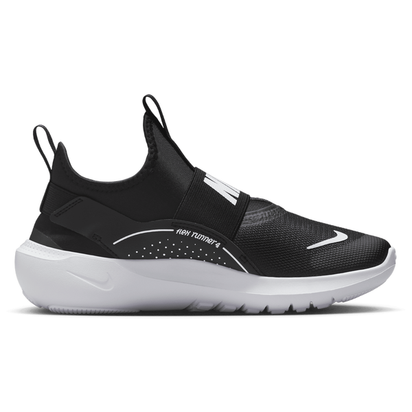 Nike Flex Runner 4 - Boys' Grade School - Black/White/Black