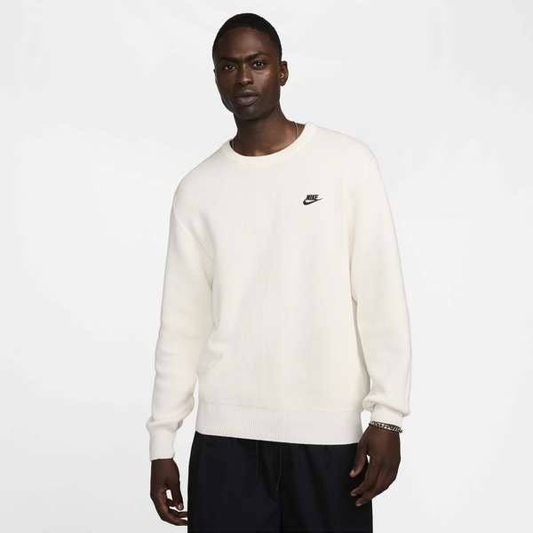 Nike Club Crew Sweater - Men's - Sail/Black