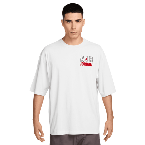 Jordan Flight Reis Legend Short Sleeve Crew - Men's - University Red/White