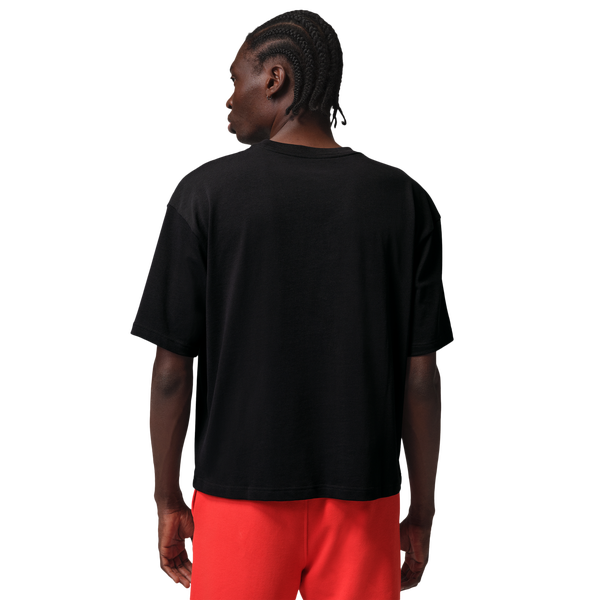 Jordan Flight Essential Boxy Graphic Short Sleeve Crew - Men's - Black/University Red - Image 2