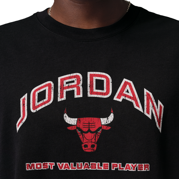Jordan Flight Essential Boxy Graphic Short Sleeve Crew - Men's - Black/University Red - Image 3