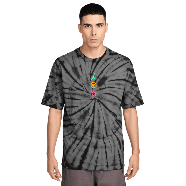 Jordan Brooklyn Tie Dye Festival Short Sleeve Crew - Men's - Iron Grey/Black