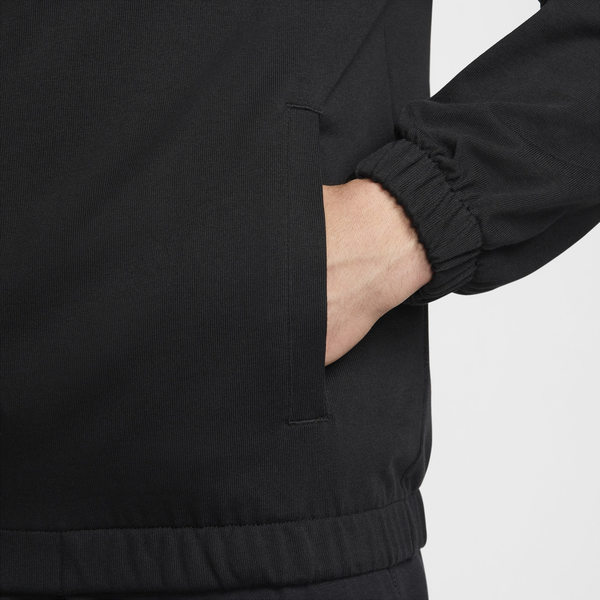 Nike Club Knit Jacket - Men's - Black/Black/White - Image 3