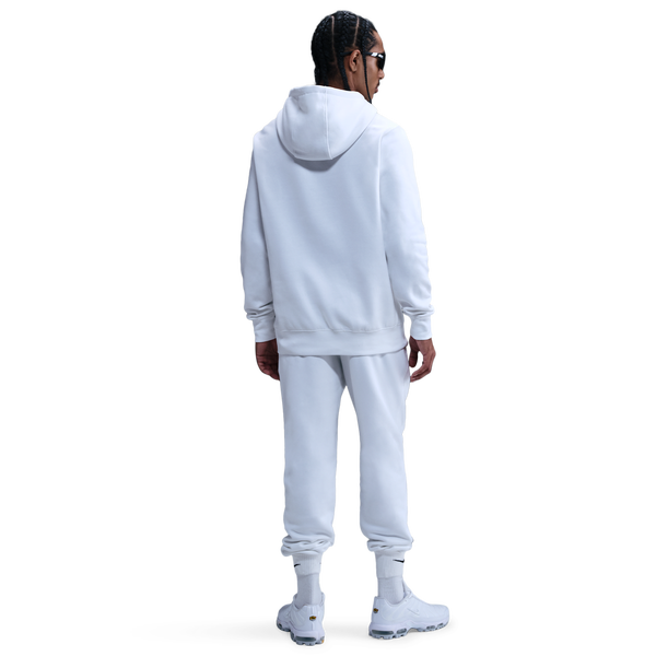 Nike Club Pullover Hoodie - Men's - White/Black/Black - Image 4