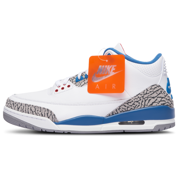 Jordan Retro 3 - Men's - White/Blue - Image 3