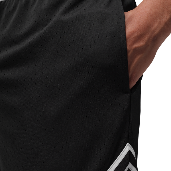 Jordan Dri-FIT SPT 9" Diamond Shorts - Men's - Black/White - Image 3
