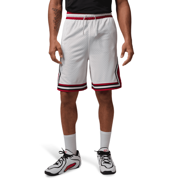 Jordan Dri-FIT SPT 9" Diamond Shorts - Men's - White/Gym Red - Image 5