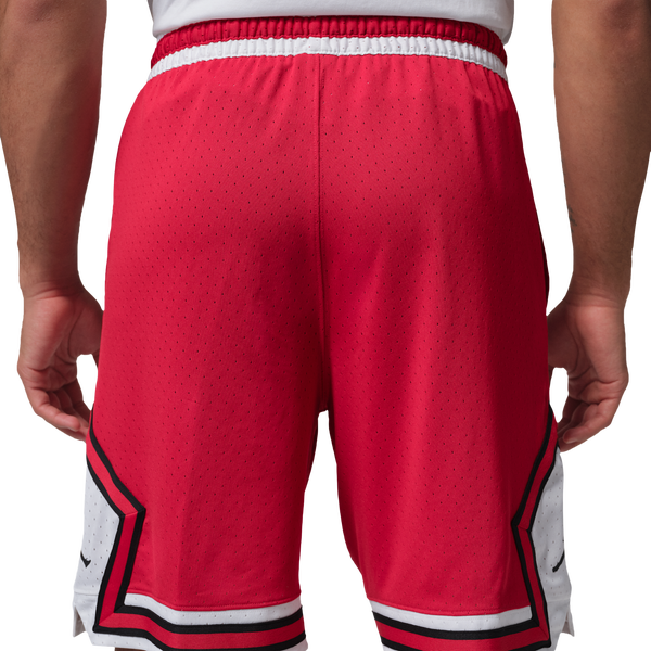 Jordan Dri-FIT SPT 9" Diamond Shorts - Men's - White/Gym Red - Image 2