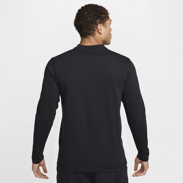 Nike Club LS Henley - Men's - Black/White/Black - Image 2