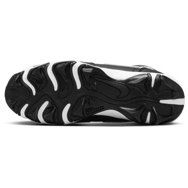 Jordan AJ 1 Mid Cleats - Boys' Grade School - Black/White - Image 5