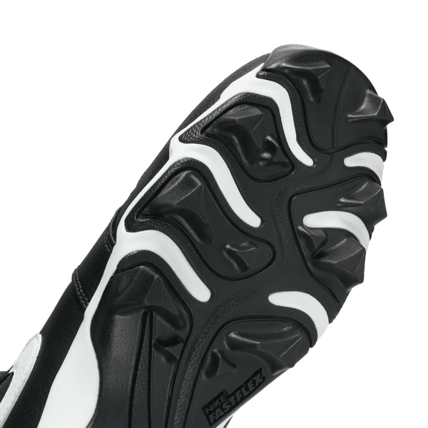 Jordan AJ 1 Mid Cleats - Boys' Grade School - Black/White - Image 9
