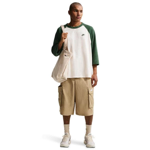Nike Club Oversized Cargo Shorts - Men's - White/Beige - Image 3