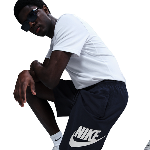 Nike Club Woven Shorts - Men's - White/Obsidian - Image 3