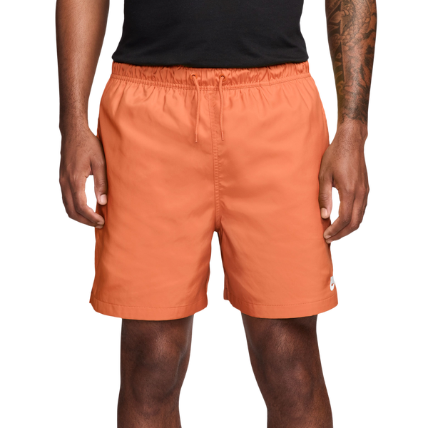 Nike Club Flow Shorts - Men's - White/Orange