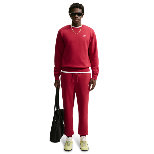 Nike Club Joggers - Men's - Tough Red/Tough Red/White - Image 3