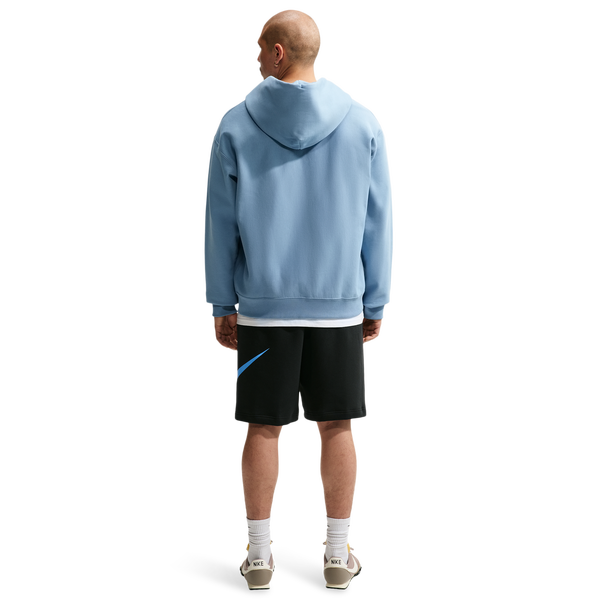 Nike Solo Swoosh Fleece Shorts - Men's - Black/Black/Football Blue - Image 5