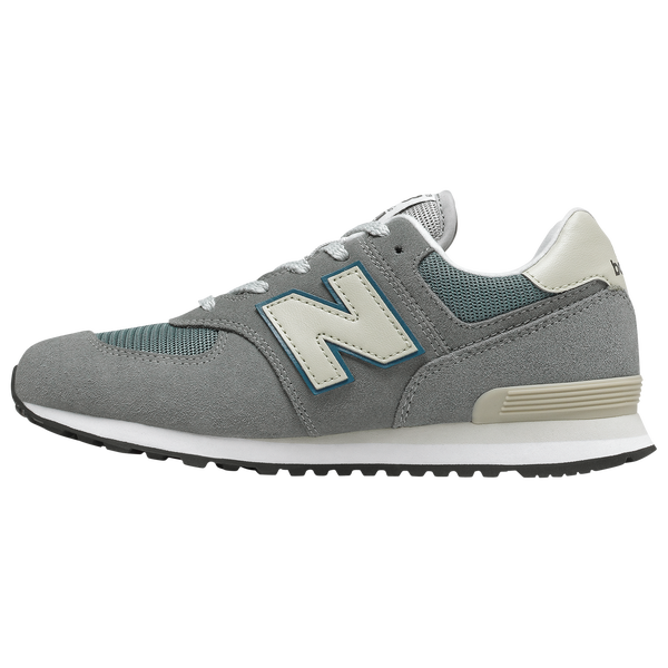 New Balance 574 Classic - Boys' Grade School - Grey/Sky Blue - Image 2
