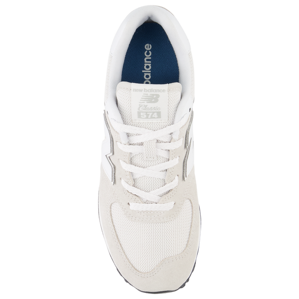 New Balance 574 - Boys' Grade School - Grey/White - Image 4