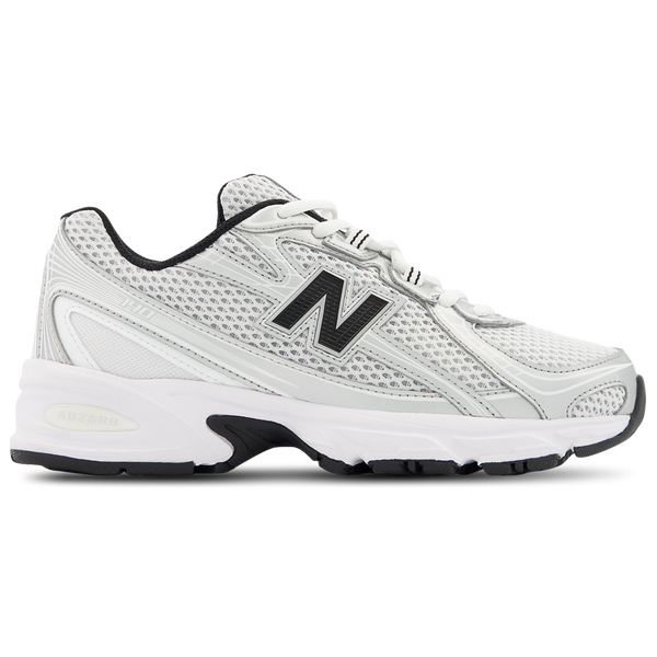 New Balance 740 - Boys' Grade School - Black/White/Silver Metallic