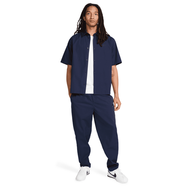 Nike Club Woven Tapered Pants - Men's - Obsidian/White - Image 5