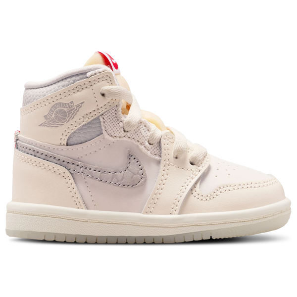 Jordan Retro 1 High - Boys' Toddler - Pale Ivory/University Red/Pale Ivory