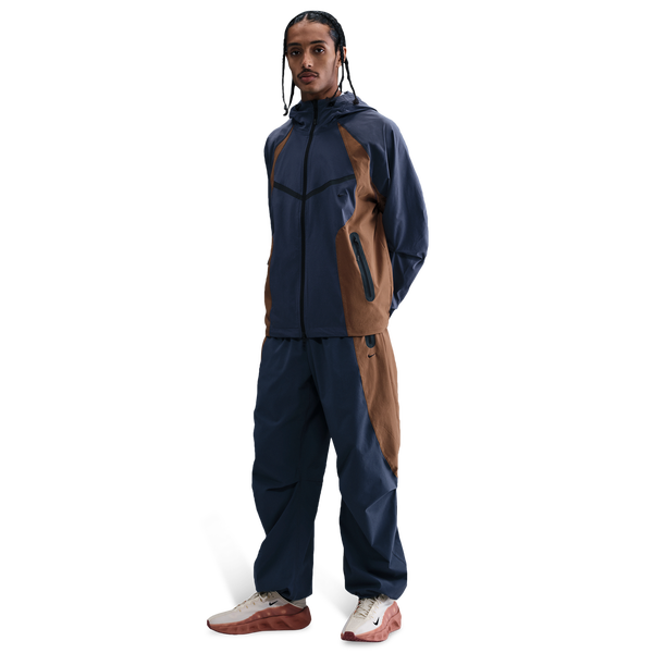 Nike Tech Woven Pro Oversized Pants - Men's - Thunder Blue/Mosswood Brown/Black - Image 3