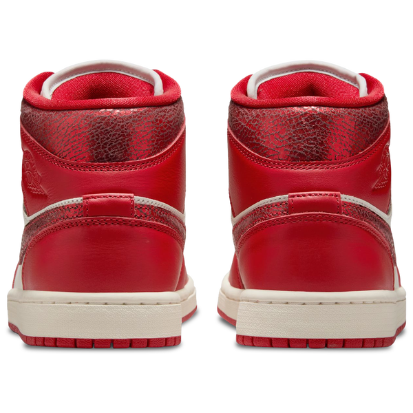 Jordan AJ 1 Mid SE - Women's - Sail/Varsity Red - Image 3