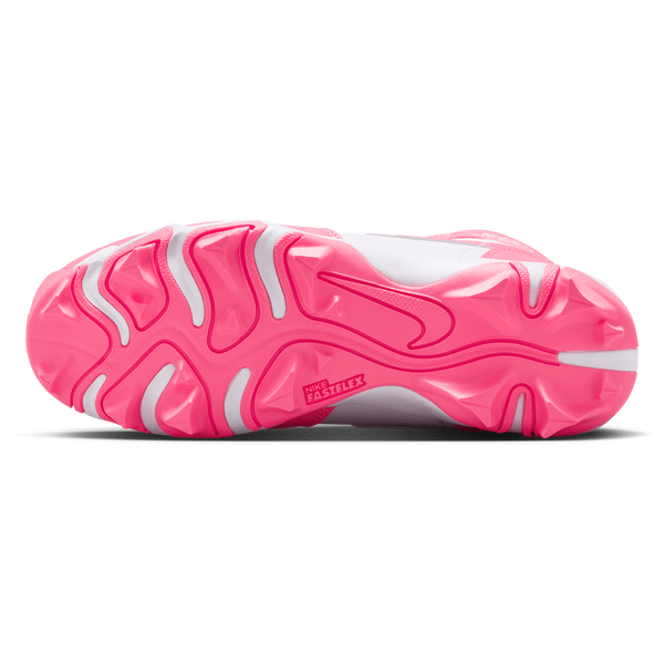 Jordan AJ 1 Mid Cleats - Boys' Grade School - Digital Pink/White - Image 5