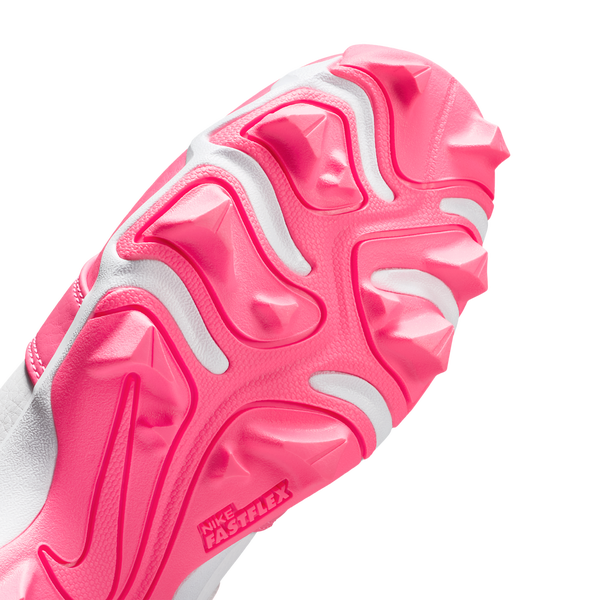 Jordan AJ 1 Mid Cleats - Boys' Grade School - Digital Pink/White - Image 9