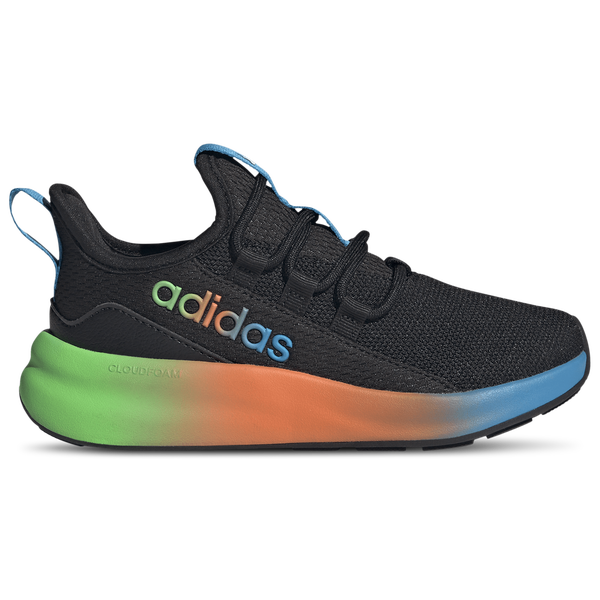 adidas Lite Racer Adapt 8.0 Elastic Lace - Boys' Grade School - Core Black/Screaming Green/Semi Solar Orange