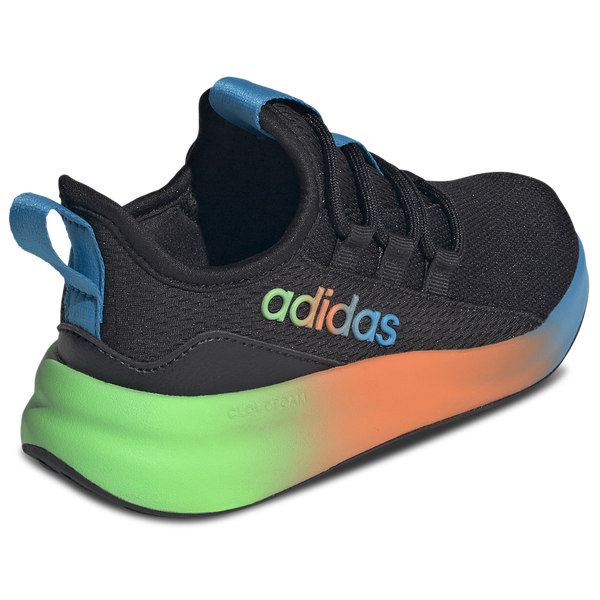 adidas Lite Racer Adapt 8.0 Elastic Lace - Boys' Grade School - Core Black/Screaming Green/Semi Solar Orange - Image 3
