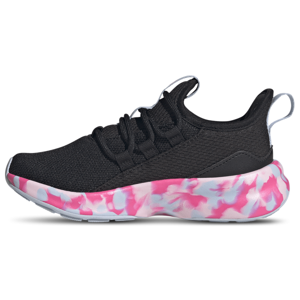 adidas Lite Racer Adapt 8.0 Elastic Lace - Boys' Grade School - Core Black/Crystal Sky/Shock Pink - Image 2