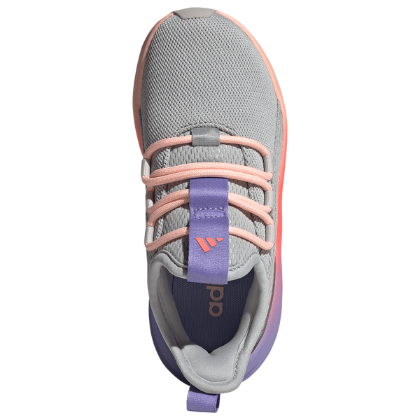 adidas Lite Racer Adapt 8.0 Elastic Lace - Boys' Grade School - Grey/Grey/Purple Rush - Image 4