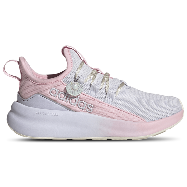adidas Lite Racer Adapt 8.0 Elastic Lace - Girls' Grade School - Clear Pink/Core White/Frozen Purple