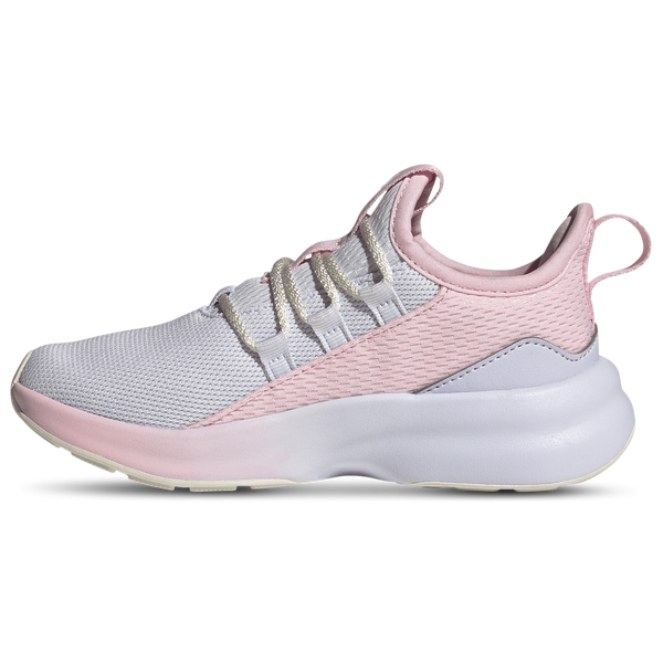 adidas Lite Racer Adapt 8.0 Elastic Lace - Girls' Grade School - Clear Pink/Core White/Frozen Purple - Image 2