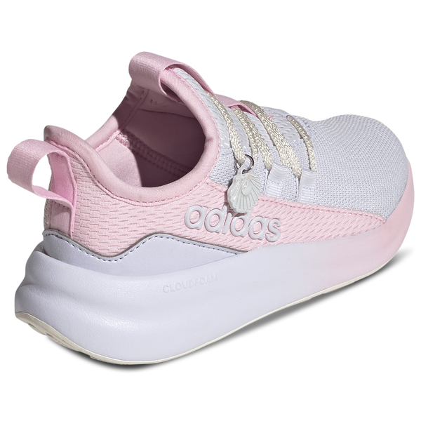 adidas Lite Racer Adapt 8.0 Elastic Lace - Girls' Grade School - Clear Pink/Core White/Frozen Purple - Image 3